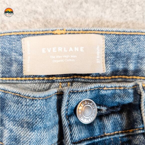 Everlane The Way High Skinny Jeans Blue Medium Wash Denim Pockets Women's 27 Reg - Picture 8 of 11